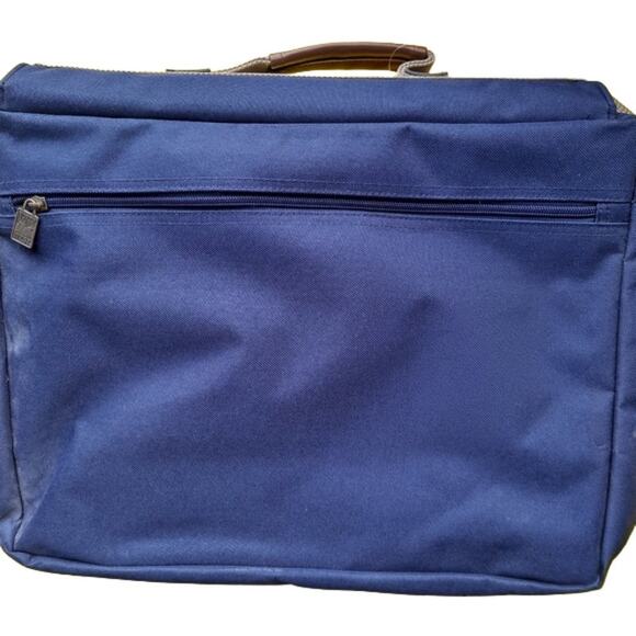 LEED'S Large Blue Multi-Compartment Laptop Bag w/ Secure Clasp Closure - OS - Picture 2 of 9